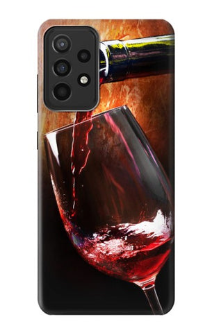 Samsung Galaxy A52s 5G Hard Case Red Wine Bottle And Glass