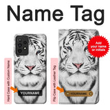 Samsung Galaxy A52s 5G Hard Case White Tiger with custom name