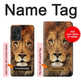 Samsung Galaxy A52s 5G Hard Case Lion King of Beasts with custom name
