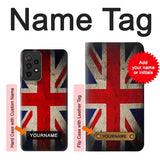 Samsung Galaxy A52s 5G Hard Case Vintage British Flag with custom name