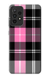 Samsung Galaxy A52s 5G Hard Case Pink Plaid Pattern