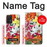 Samsung Galaxy A52s 5G Hard Case Retro Art Flowers with custom name