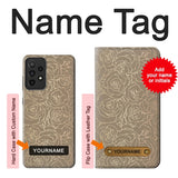 Samsung Galaxy A52s 5G Hard Case Gold Rose Pattern with custom name