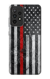Samsung Galaxy A52s 5G Hard Case Firefighter Thin Red Line American Flag