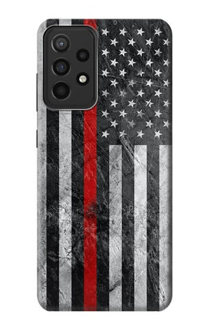 Samsung Galaxy A52s 5G Hard Case Firefighter Thin Red Line American Flag