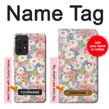 Samsung Galaxy A52s 5G Hard Case Floral Flower Art Pattern with custom name