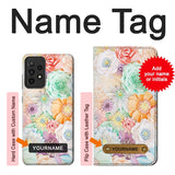 Samsung Galaxy A52s 5G Hard Case Pastel Floral Flower with custom name