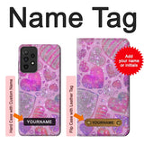 Samsung Galaxy A52s 5G Hard Case Pink Love Heart with custom name