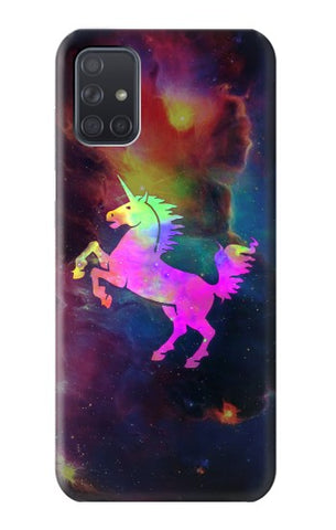 Samsung Galaxy A71 5G Hard Case Rainbow Unicorn Nebula Space