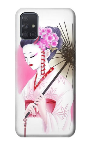 Samsung Galaxy A71 5G Hard Case Devushka Geisha Kimono