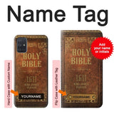 Samsung Galaxy A71 5G Hard Case Holy Bible 1611 King James Version with custom name