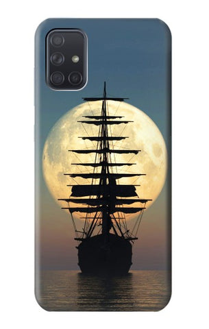 Samsung Galaxy A71 5G Hard Case Pirate Ship Moon Night