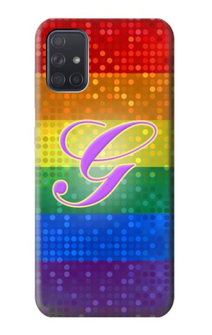 Samsung Galaxy A71 5G Hard Case Rainbow Gay Pride Flag Device
