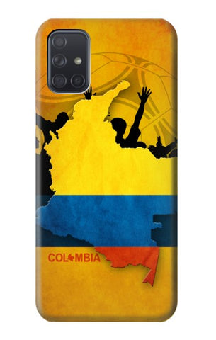 Samsung Galaxy A71 5G Hard Case Colombia Football Flag
