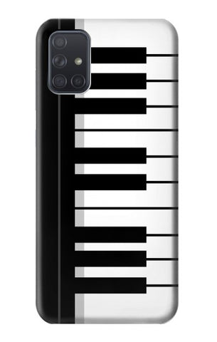 Samsung Galaxy A71 5G Hard Case Black and White Piano Keyboard