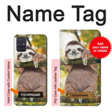 Samsung Galaxy A71 5G Hard Case Cute Baby Sloth Paint with custom name