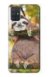 Samsung Galaxy A71 5G Hard Case Cute Baby Sloth Paint