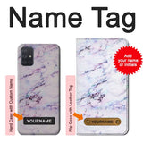 Samsung Galaxy A71 5G Hard Case Seamless Pink Marble with custom name