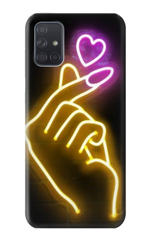Samsung Galaxy A71 5G Hard Case Cute Mini Heart Neon Graphic