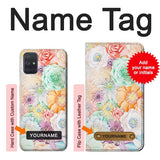 Samsung Galaxy A71 5G Hard Case Pastel Floral Flower with custom name