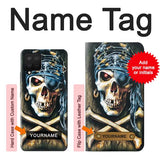 Samsung Galaxy A12 Hard Case Pirate Skull Punk Rock with custom name