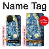 Samsung Galaxy A12 Hard Case Van Gogh Starry Nights with custom name
