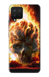 Samsung Galaxy A12 Hard Case Hell Fire Skull