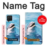 Samsung Galaxy A12 Hard Case Dolphin with custom name