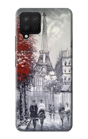 Samsung Galaxy A12 Hard Case Eiffel Painting of Paris