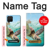 Samsung Galaxy A12 Hard Case Ocean Sea Turtle with custom name