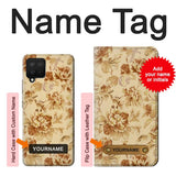 Samsung Galaxy A12 Hard Case Flower Floral Vintage Pattern with custom name