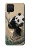 Samsung Galaxy A12 Hard Case Panda Fluffy Art Painting