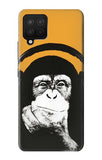 Samsung Galaxy A12 Hard Case Funny Monkey with Headphone Pop Music