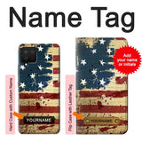 Samsung Galaxy A12 Hard Case Old American Flag with custom name