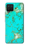 Samsung Galaxy A12 Hard Case Turquoise Gemstone Texture Graphic Printed