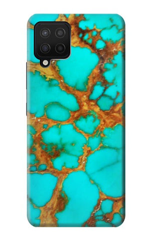 Samsung Galaxy A12 Hard Case Aqua Copper Turquoise Gems