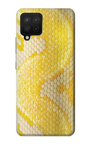 Samsung Galaxy A12 Hard Case Yellow Snake Skin