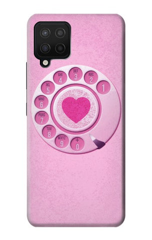 Samsung Galaxy A12 Hard Case Pink Retro Rotary Phone