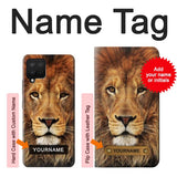 Samsung Galaxy A12 Hard Case Lion King of Beasts with custom name