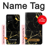Samsung Galaxy A12 Hard Case Gold Marble Graphic Printed with custom name