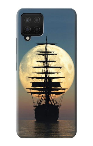 Samsung Galaxy A12 Hard Case Pirate Ship Moon Night