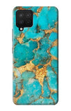Samsung Galaxy A12 Hard Case Aqua Turquoise Stone