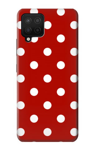 Samsung Galaxy A12 Hard Case Red Polka Dots