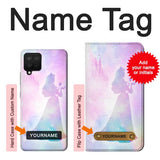 Samsung Galaxy A12 Hard Case Princess Pastel Silhouette with custom name