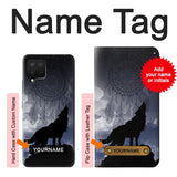 Samsung Galaxy A12 Hard Case Dream Catcher Wolf Howling with custom name