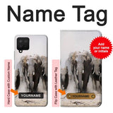 Samsung Galaxy A12 Hard Case African Elephant with custom name