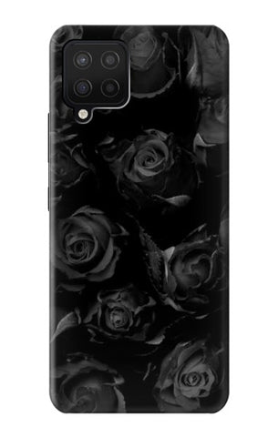 Samsung Galaxy A12 Hard Case Black Roses
