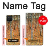 Samsung Galaxy A12 Hard Case Gustav Klimt Birch Forest with custom name