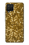 Samsung Galaxy A12 Hard Case Gold Glitter Graphic Print