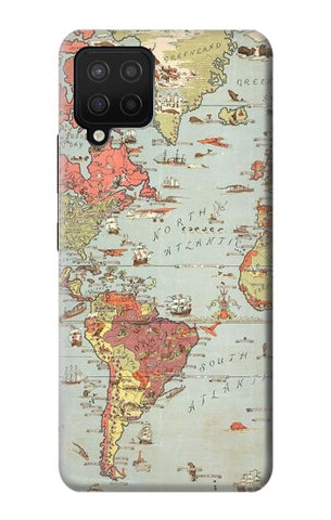 Samsung Galaxy A12 Hard Case Vintage World Map